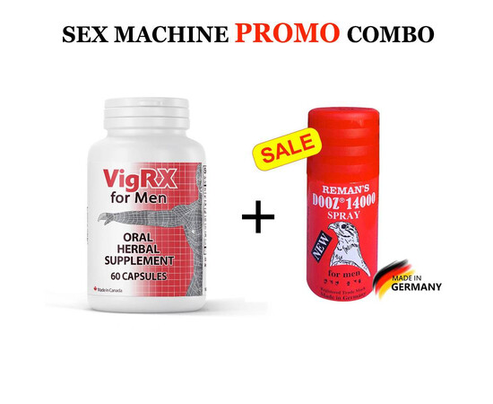 PROMO Paquete Sex Machine VigRX Pills + DOOZ 14000 Spray sex shop