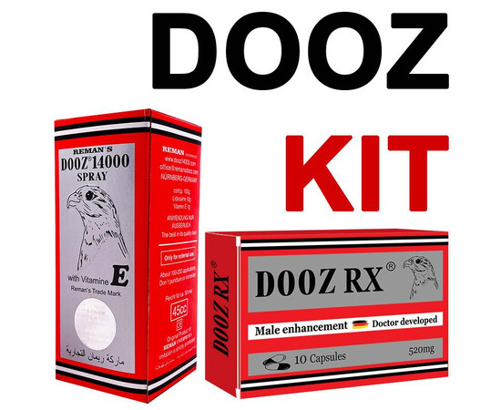 DOOZ KIT - DOOZ 14000 Spray de retención + DOOZ Rx 10 Cápsulas de erección sex shop