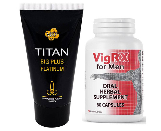 VigRX Pills for Enlargement and Erection 60 cápsulas + Titan gel para agrandar el pene sex shop