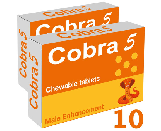 2x Cobra 5 - Estimulante de erección (10 tabletas masticables) sex shop