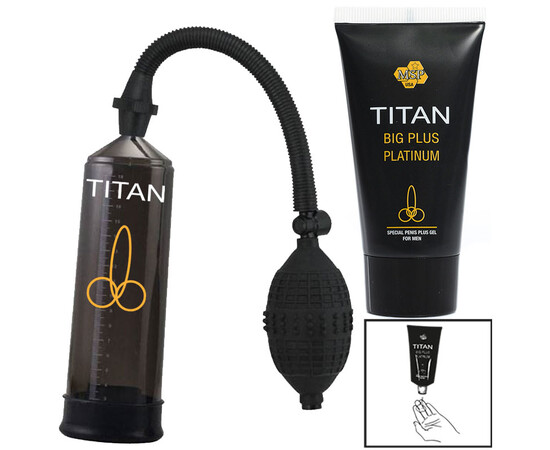 Titan Kit for penis enlargement Titan gel + Titan Penis pump мнения и цена с намаление от sex shop